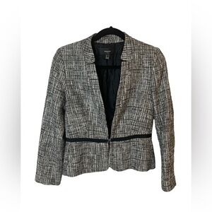 Mango Suit Blazer Gold Gray Size Medium